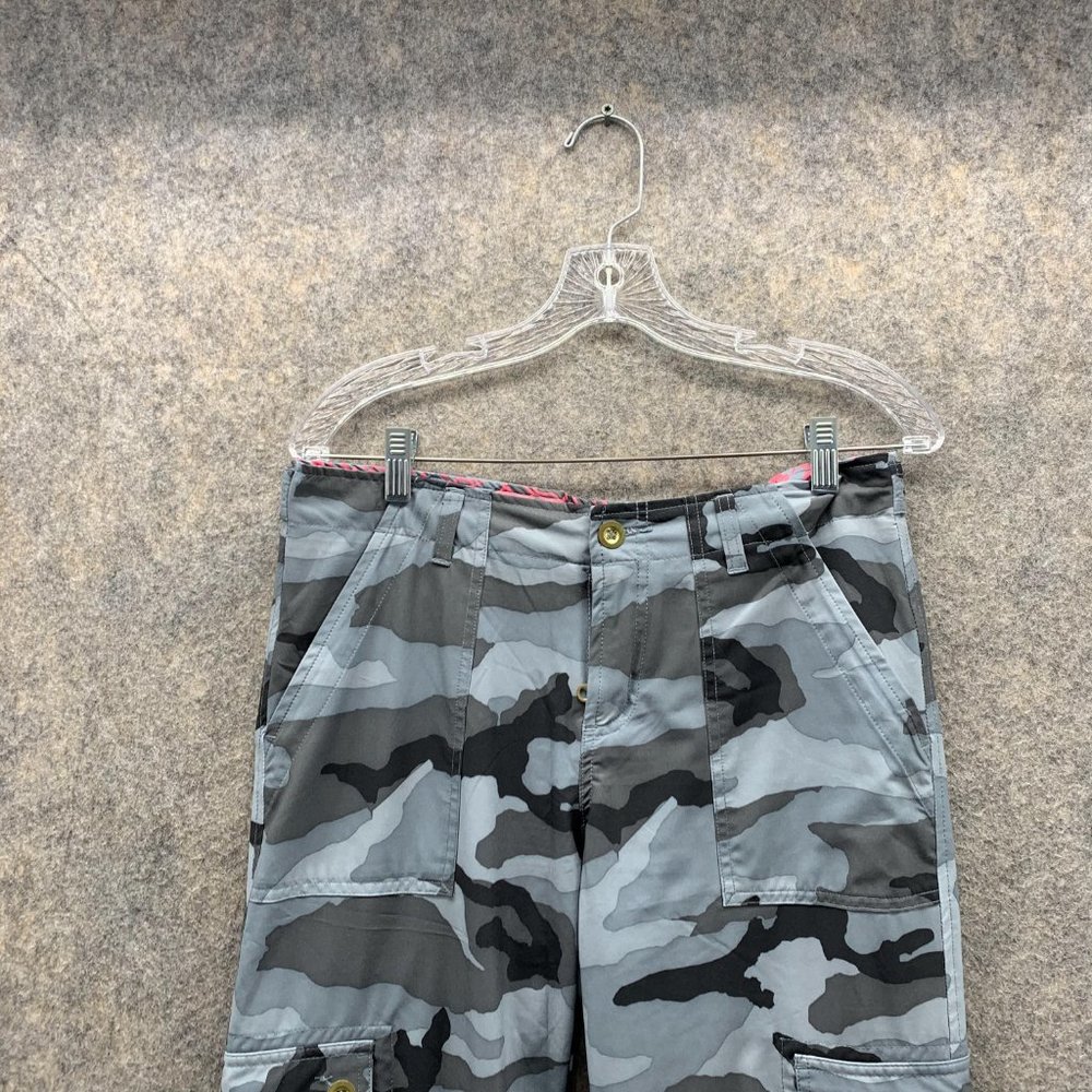 Nike Pants Women Small Ladies Camo Gray Black Pockets Cargo Outdoors Dri Fit VTG - Picture 2 of 12